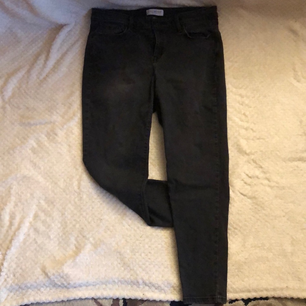 Purple washed mid-rise super stretch skinny jeans